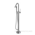 Stainless Steel Bathtub Faucet On Floor